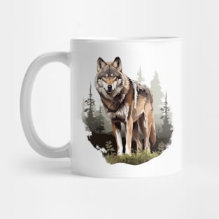 Watercolor Wolf Mug